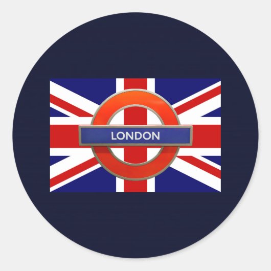 ロンドンメトロ/イングランド国旗 ラウンドシール (正面)