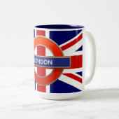 ロンドンメトロ/国旗 ツートーンマグカップ (正面右)