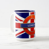 ロンドンメトロ/国旗 ツートーンマグカップ (正面左)
