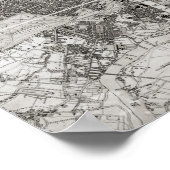 ロンドンモダンとその周辺地域の地図， 1854 ポスター (角)