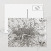 ロンドンモダンとその周辺地域の地図, 1854 ポストカード (正面/裏面)