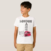 ロンドンモダンブラックボーイズ統一されたイギリス Tシャツ (正面フル)