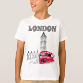 ロンドンモダンブラックボーイズ統一されたイギリス Tシャツ (正面)