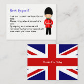 ロンドンユニオンジャックテーマベビーシャワー予約リクエスト エンクロージャーカード (正面/裏面)
