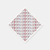 ロンドンユニオンジャックブリティッシュ国旗のタイポグラフィ エレガント スタンダードカクテルナプキン (角)