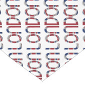 ロンドンユニオンジャックブリティッシュ国旗のタイポグラフィ エレガント ロングテーブルランナー (コーナー)