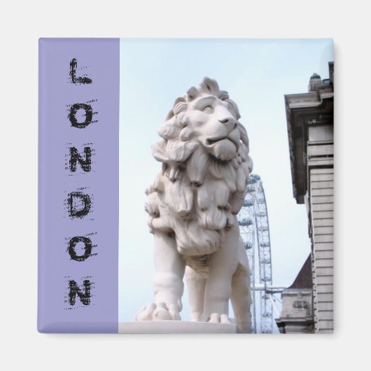 ロンドンライオン像 マグネット (正面)
