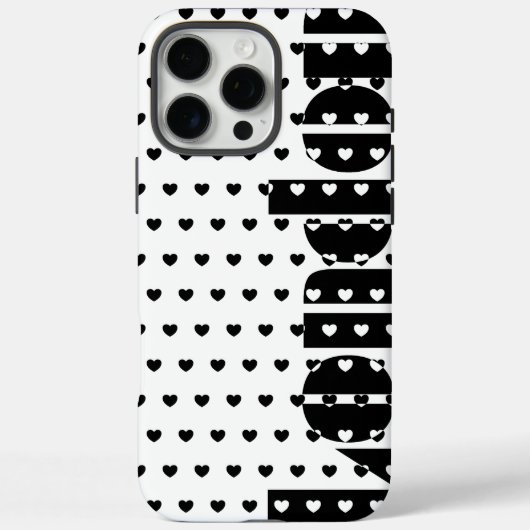 ロンドンラブブラックアンドホワイトスタイルiPhoneカバー Case-Mate iPhoneケース (裏面)