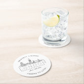 ロンドンランドマークス |応援からラブラウンド紙Coa ラウンドペーパーコースター (インサイチュ)