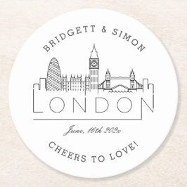 ロンドンランドマークス |応援からラブラウンド紙Coa ラウンドペーパーコースター