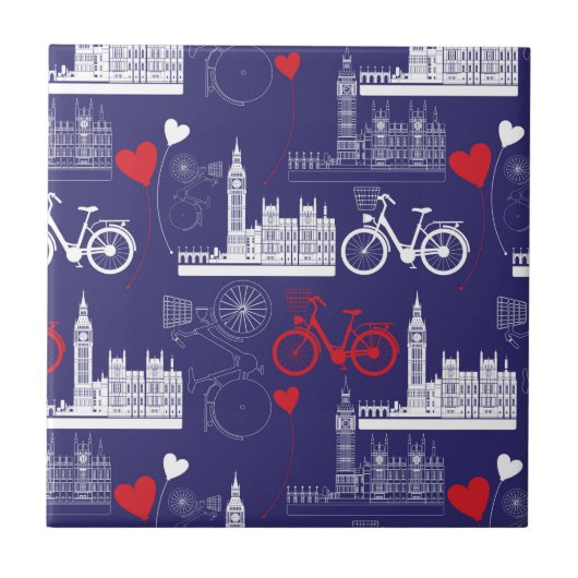 ロンドンランドマークパターン タイル (正面)