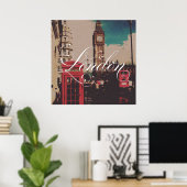 ロンドンランドマークヴィンテージ写真 ポスター (ホームオフィス)