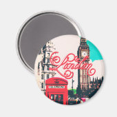 ロンドンランドマークヴィンテージ写真 マグネット (正面/裏面)