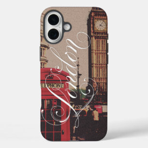 ロンドンランドマークヴィンテージ写真 iPhone 16 PLUSケース