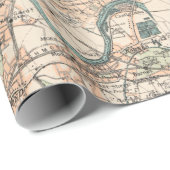ロンドンリッチモンドキュートウィッケンハムの古い地図1915年 ラッピングペーパー (ロールコーナー)