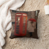 ロンドンレインデイフォンボックス/傘ピロー クッション (ブランケット)