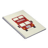 ロンドンレッドバパーソナライズされたス ノートブック (右側)