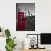 ロンドンレッド電話ボックス ポスター (ホームオフィス)