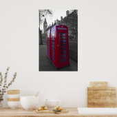 ロンドンレッド電話ボックス ポスター (キッチン)