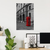 ロンドンレッド電話ボックス ポスター (ホームオフィス)