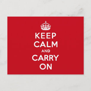 ロンドンレッドKeep Calm and Carry On ポストカード