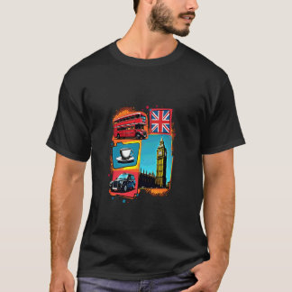 ロンドンレトロポップアートスタイル Tシャツ