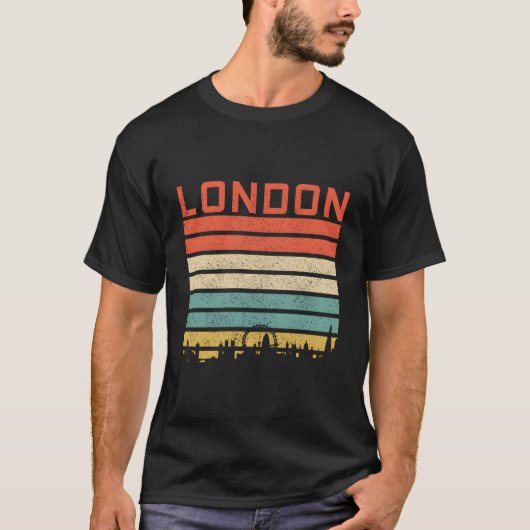 ロンドンヴィンテージスカイライン統一されたイギリスKingdom G Tシャツ (正面)