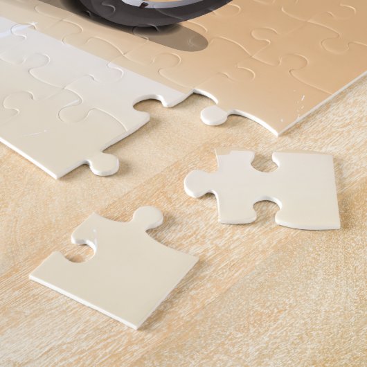 ロンドンヴィンテージスクーター連合ジャック旅行ポスター ジグソーパズル (側面)