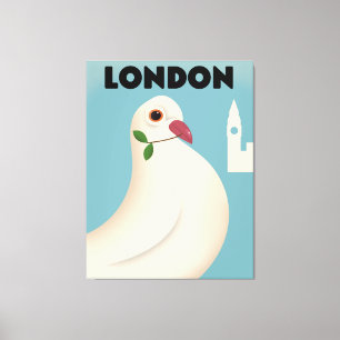 ロンドンヴィンテージスタイル旅行ポスター。 キャンバスプリント