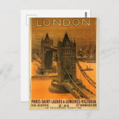 ロンドンヴィンテージブリッジタワーポストカード ポストカード (正面/裏面)