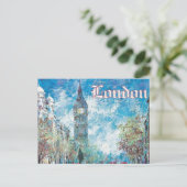 ロンドンヴィンテージレトロ観光ビッグベン ポストカード (スタンド正面)