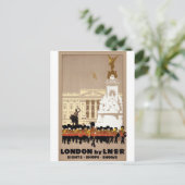 ロンドンヴィンテージ旅行ポスター復元 ポストカード (スタンド正面)