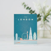 ロンドンヴィンテージ旅行ポスター – アートポストカード ポストカード (スタンド正面)
