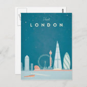 ロンドンヴィンテージ旅行ポスター – アートポストカード ポストカード (正面/裏面)