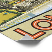 ロンドンヴィンテージ旅行ポスター ポスター (角)