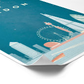 ロンドンヴィンテージ旅行ポスター ポスター (角)