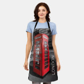 ロンドンヴィンテージ電話ボックスUKレトロ電話 エプロン (着用した状態)
