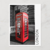 ロンドンヴィンテージ電話ボックスUKレトロ電話 シーズンポストカード (正面)
