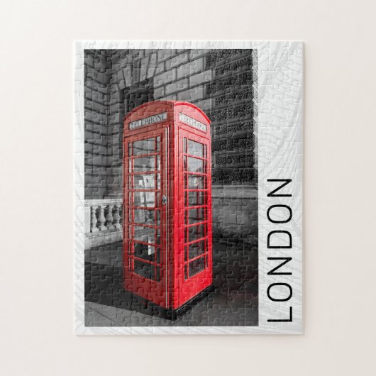 ロンドンヴィンテージ電話ボックスUKレトロ電話 ジグソーパズル (縦)