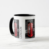 ロンドンヴィンテージ電話ボックスUKレトロ電話 マグカップ (正面左)