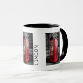 ロンドンヴィンテージ電話ボックスUKレトロ電話 マグカップ (正面右)