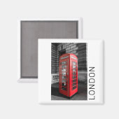ロンドンヴィンテージ電話ボックスUKレトロ電話 マグネット (正面/裏面)
