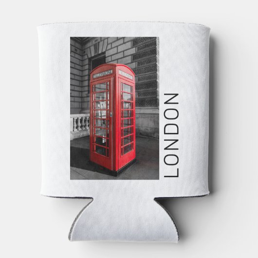 ロンドンヴィンテージ電話ボックスUKレトロ電話 缶クーラー (裏面)