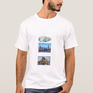 ロンドン上の石、シカゴの石 Tシャツ