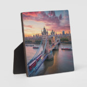 ロンドン上空の夕日 フォトプラーク (正面)