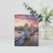 ロンドン上空の夕日 ポストカード (スタンド正面)