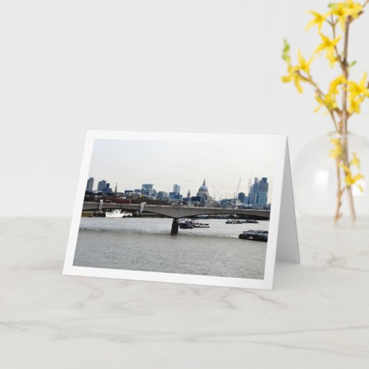 ロンドン中心部の風景 カード (黄色い花)