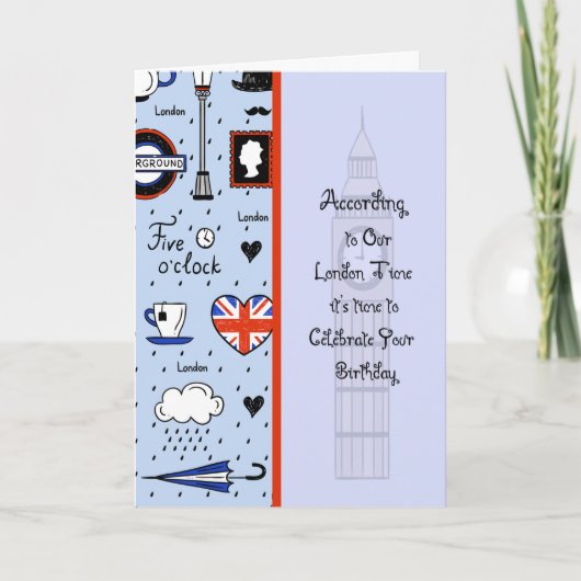 ロンドン人用誕生日カード カード (正面)