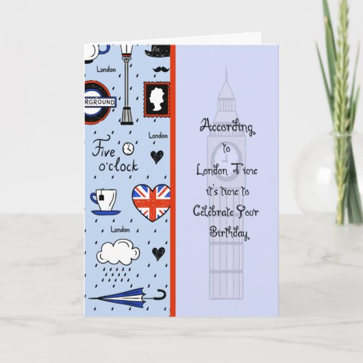 ロンドン人用誕生日カード カード (正面)