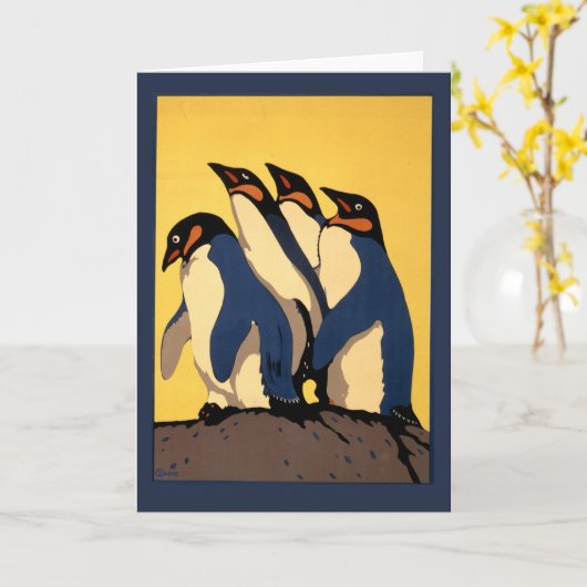 ロンドン動物園への地下鉄の乗り入れポスター カード (黄色い花)